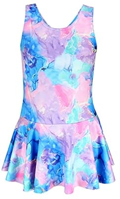 Aquarti Bañador Niña con Estampado y Espalda Nadadora, 029B con Falda/Tie Dye/Azul/Morado/Rosa, 140 | Ya disponible en tu tienda friki favorita! En mundofriki.es!