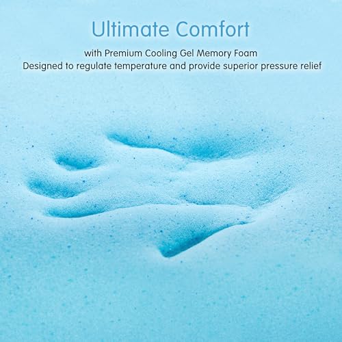 CHUN YI Memory Foam Mattress Topper King, 3 Inch Gel Foam Bed Topper with Rayon from Bamboo Cover, Ventilated Mattress Pad for Pressure Relief with Removable Cover, CertiPUR-US Certified