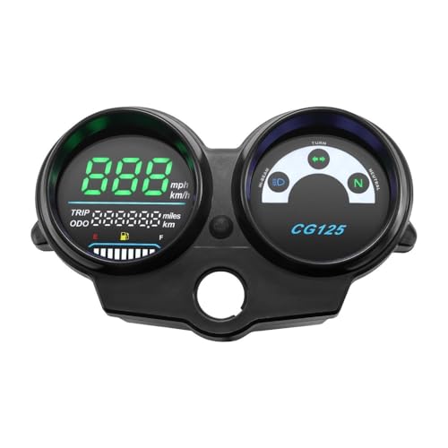 オートバイの走行距離計タコメーター オートバイダッシュボードユニバーサル水温計ギアインジケータータイタンブラジル用CG150用