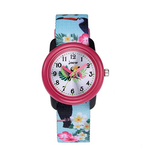 Toddler Girls Kids Children Watch,3D Cute Cartoon Breathable Fabric Band Japanese-Quartz Wristwatches Time Teacher Gifts Watches for Kids Girls Toddlers (Toucan)2