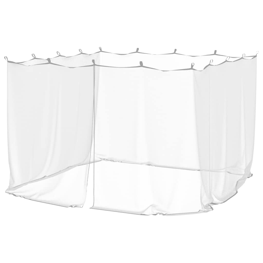 Zanzariera da Esterno, 220 Maglie, Poliestere, 300x300x200 cm, Bianco, Rettangolare con Cerniera, Ideale per Campeggio, Outdoor, Gazebo ed Estate