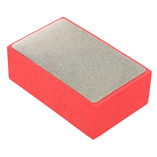 Housoutil Diamond Hand Sanding Pad 95mmx58mm for Tile Glass Marble 100-grit Polishing Block Side Groove Fast Polishing Speed for Concrete Tools
