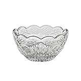 Lieferung 1 Stück CRISTALICA Schale Konfektschale Glas Blume Salat Dessert Transparent D 13 cm Kristall