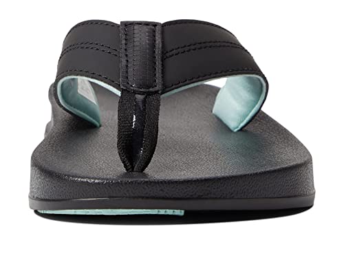 Columbia Women's Tidal Ray PFG Flip Sport Sandal, Black/Icy Morn, 12
