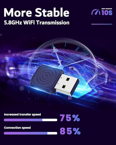 Image of Carlinkit MINI Ultra Wireless CarPlay Android Auto Adapter, Esay to Hide, Stable Connetion, Work with USB-A /Type-C Port, Retain Original Controls & Audio (Deep Blue)