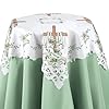 Collections Etc Embroidered Lily and Cross Easter Table Linens Square