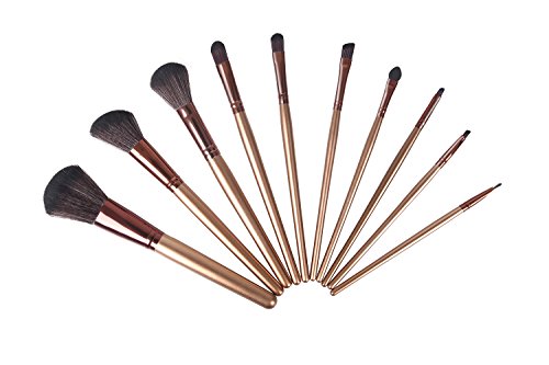 VVinRC Makeup Brushes Set Professional 10 Pack - Fashion Makeup Brush Contouring Brushes for Face - Rose Gold