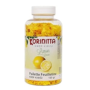 Bakbroodje – pailleté feuilletine (Crunchy) 100 gr citroen