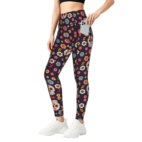 Leggings elásticos de cintura alta que no se bajan para gimnasio y yoga