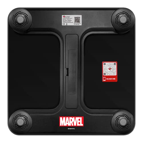 PowerMax X Marvel BCA-130 Marvel Edition Iron Man Series Digital Weight Machine for Human Body - High Accuracy Bathroom Weighing Scale with Step-on Technology & Super Durable 6mm Tempered Glass 2