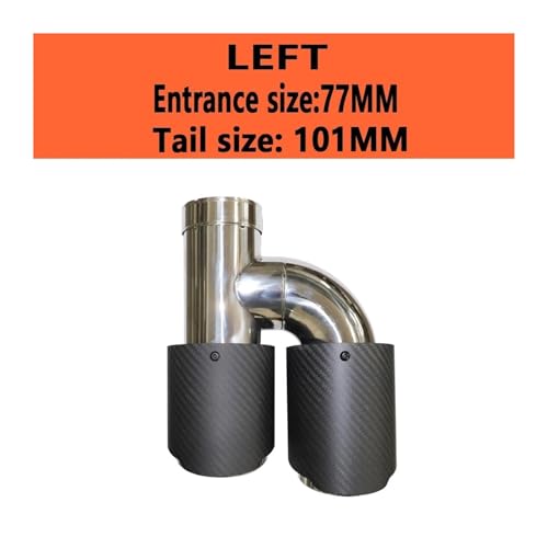 Embout échappement silencieux voiture double sortie universelle bleu 77mm - 2