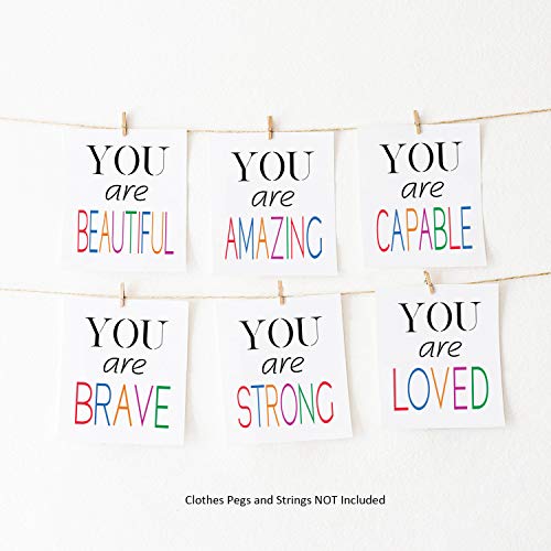 Giftsfarm Girls Wall Decor, Kids Wall Art, Girls Room Decor, Posters For Teen Girls Room, Girls Room Wall Decor, Girls Wall Decor For Bedroom, Kids Room Decor For Girls (Set Of 6, 8X10In, Unframed) #TOP1