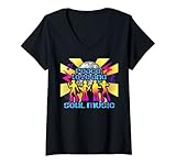 Photo Gallery donna funk products - costume vintage anni 70 per gli amanti della musica rare soul maglietta con collo a v Photo Gallery donna funk products - costume vintage anni 70 per gli amanti della musica rare soul maglietta con collo a v