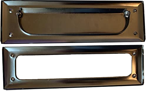 Mail Slot Stainless Steel Antique Brass Color | Fits To Most Doors | Outer Size 10 Inches By 3 Inches | Set With Front And Rear Piece And Screws | Easy Installation And Long Lasting #TOP1