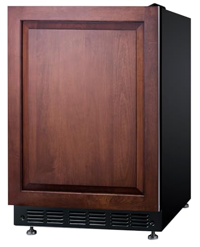 Summit FF708BLSSRSIF 24” Wide Under Counter Refrigerator 5.1 cu.ft. with Panel-Ready Door (Panel Not Included) Automatic Defrost Operation, and Deluxe black interior (RHD) on Fridge.com