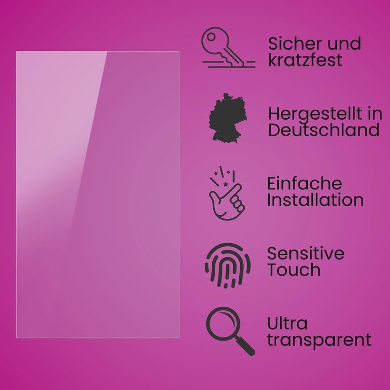 atFoliX Plastic Glass Protective Film compatible with Sony XAV-AX8100 Glass Protector, 9H Hybrid-Glass FX Screen Protector