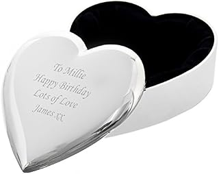 Personalised Engraved Heart Trinket Box