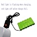 Blomiky 7.2V 2200mAh Ni-MH Rechargeable AA Battery Pack with SM-2P Black Plug and USB Charger Cable for Old Version 15 Channel 2.4G Huina 1550 550 RC Excavator / 7.2V NiMH