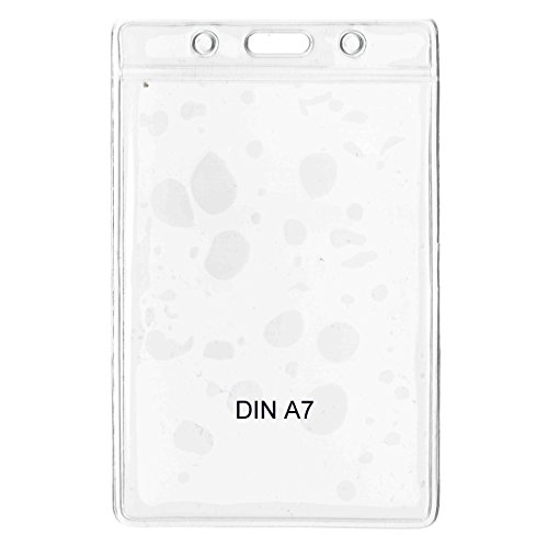 10 x Schutz und Ausweishülle DIN A7 (74 x 105 mm Dokumente), vertikal tragbar, 10 Stück transparent - twist4® - Schnell & in TOP Qualität … Cover