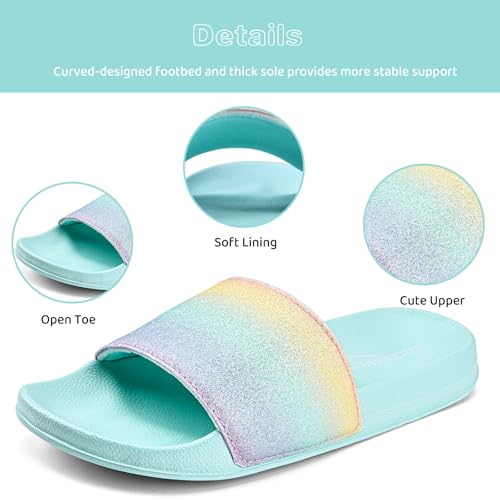 Image of WateLves Girls & Boys Slide Sandals Kids Summer Slippers Slip On for Outdoor Beach Pool Shower (Little Kid /Big Kid)