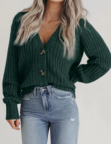 Image of Zeagoo Women's 2026 Fall Chunky Knit Cardigans Long Sleeve Sweaters | V Neck Button Down Cardigan, Loose Open Front Sweater, Winter Outerwear Coats for Women, Dressy Casual Clothes