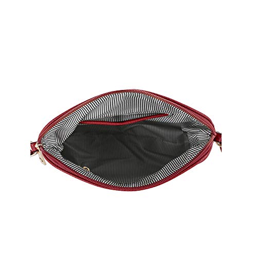 Image of SG SUGU Lunar Lightweight Medium Dome Crossbody Bag Shoulder Bag with Tassel | Zipper Pocket | Adjustable Strap