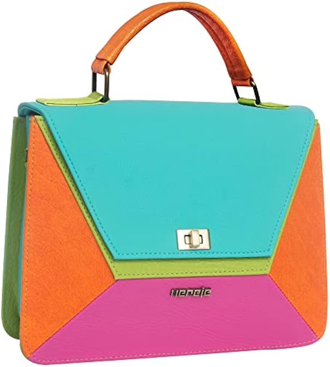 HEREJE Women’s Shoulder Handbags – Chic Top Handle Leather Handbag For Women – Retro Colorful Crosbody Bags for Women - Gifts for women – Luxury Leather pu Tote Bag with Detachable Strap