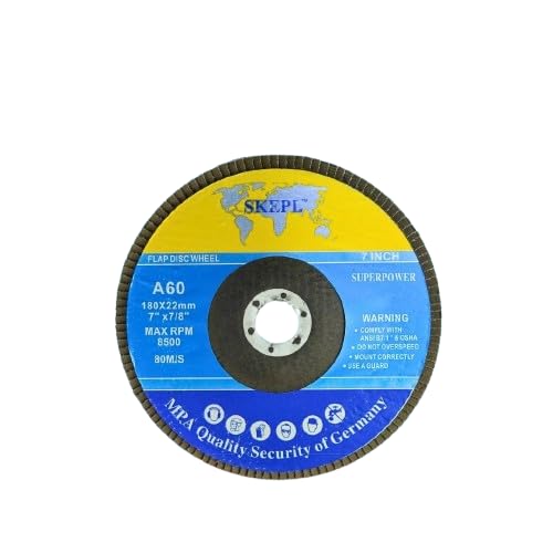 7inch Flap Disc Wheel 180x22mm,red color,60Grit Material Aluminium Oxide Grinding Abrasive Disc (Pack of 10)-image-46