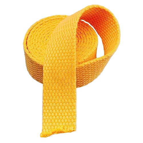 Sangle en coton polyester 25 mm ruban jaune pour loisirs créatifs DIY