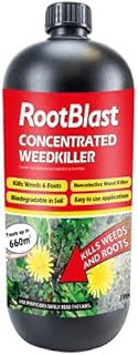RootBlast 72g/L Glyphosate Garden Weedkiller 1L Concentrate - Kills weeds and roots - 1L makes up to 10L - covers up to 660 sqm
