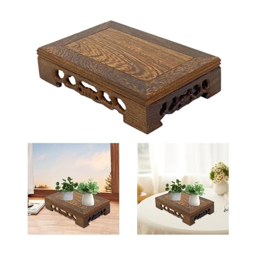 Soporte de madera para macetas que evita manchas y eleva tus plantas con estilo 6