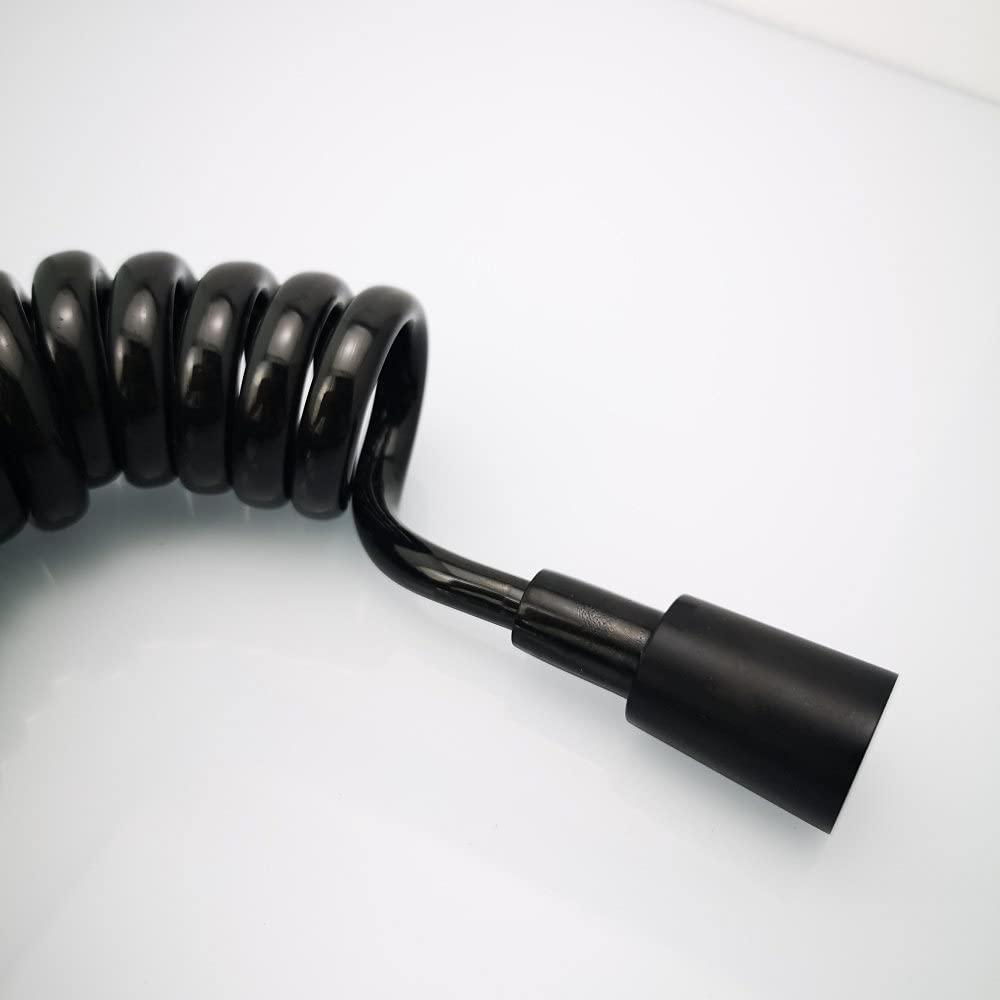 Brauseschlauch, Edelstahl-Brauseschlauch, 1,5 m/2,0 m, flexibler Brauseschlauch mit Feder, Pistole, Telefonleitung, Sanitärschlauch, weiß/schwarz, Wasser-Sanitär, Toiletten-Bidetschlauch, 150