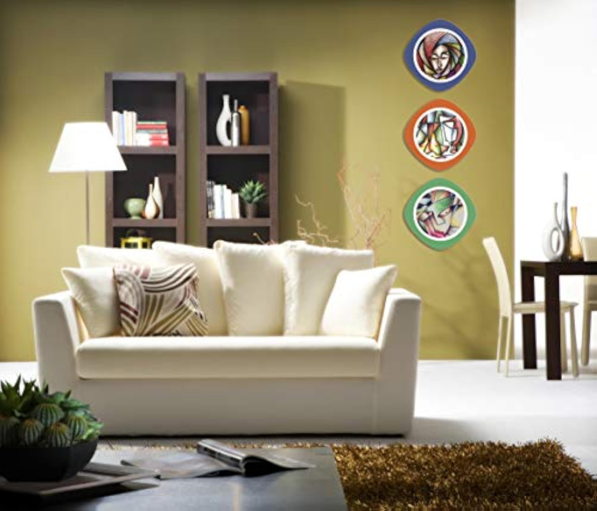Block Décor Fine Bone China Wall Hanging Plates 3pcs Set