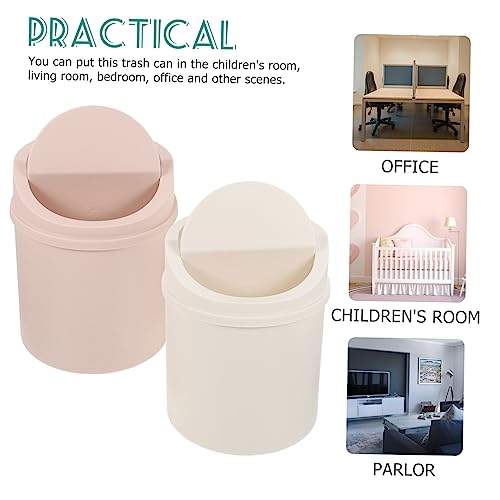 Caneca de basura rectangular compacta para escritorio 2 piezas miniatura 7