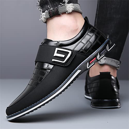 Image of Veslexth Men Casual Driving Sneakers Loafers Breathable Comfort Walking Wing Tips Lace Up Luxury Leather Shoes for Male Business Work Office Dress Outdoor
