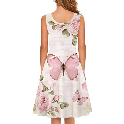 Image of TOADDITDO Womens Summer Sleeveless Tank Dress with 2 Side Pockets XS-4XL Plus Size