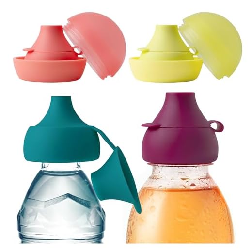 Boon Snug Sip Universal Water and Juice Silicone Bottle Toppers - Soft Spout Conversion Caps with Spill Proof Valves - Silicone Bottle Covers for Travel - Includes 4 Toppers and 4 Cases
