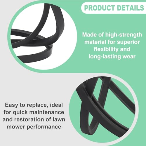 Podoy GX20006 Transmission Drive Belt 1/2" x 89" Compatible with John Deere D110 D120 D130 D140 L110 L118 L120 L236 L130 LA115 LA125 LA130 Lawn Mower - Thumbnail 5