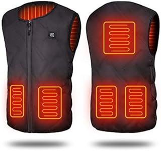 Electric Heated Vest, USB Warm Jacket Gilet for Men Women, 3 Adjustable Temperature, 5 Heating Zones, Washable Lightweight Heated Body Warmer for Winter Outdoor Motorcycle Skiing Fishing Hiking