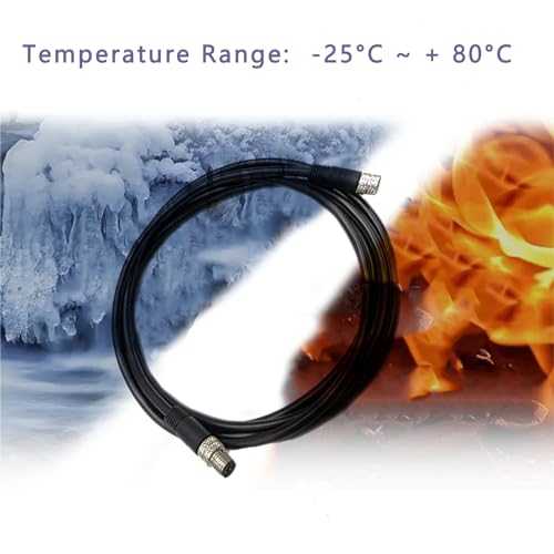 2 Pcs M8 4 Pin Serial Cable Conector Impermeable miniatura 5