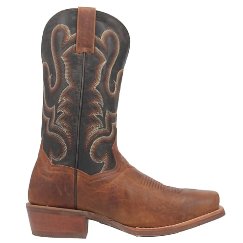 Dan Post Mens Richland Embroidered Square Toe Pull On Casual Boots Mid Calf - Brown - Size 13 D3