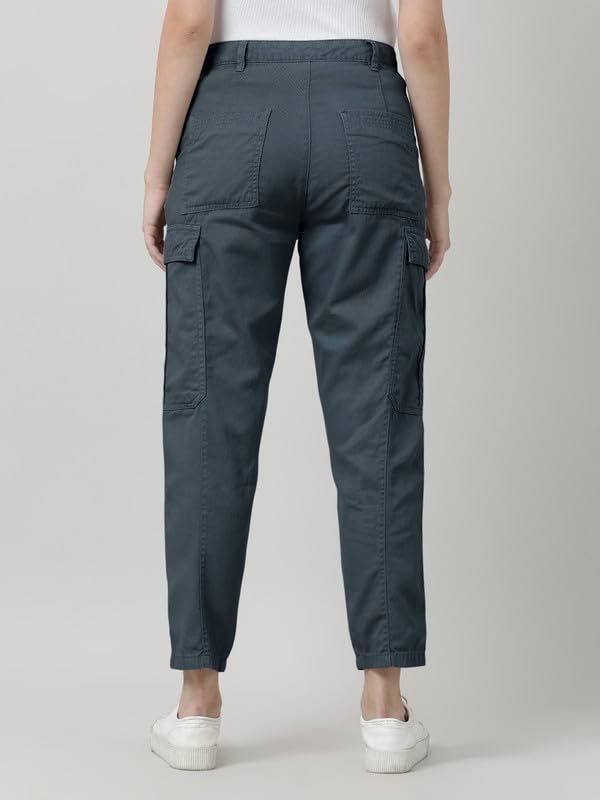 Image of IVOC Women Paneled Multi-Pocket 100% Cotton Cargo Pants