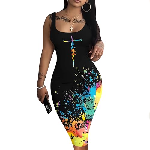 Image of Mrskoala Women Midi Tank Dresses Sexy Club Casual Dress Summer