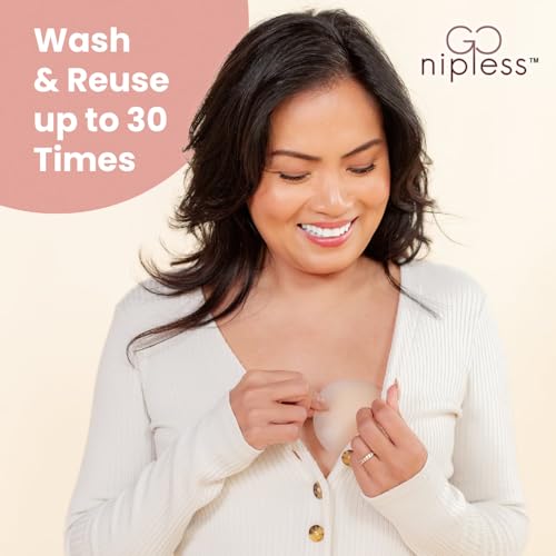 Go Nipless Pasties For Women - Reusable Silicone Nipple Covers, Breast Petals For Women, Nipple Pasties3