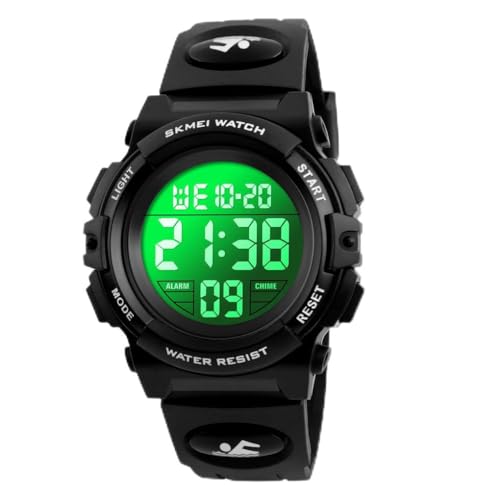 SKMEI Kids Watches,Digital Waterproof Sports Boys Watch with Night Light Girls Stopwatch for Age 5-12 Girls Gift