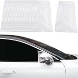 WILLBOND 12 Pieces Disposable Side Mirror Covers Waterproof Car Side Mirror Protection Plastic Auto Rearview Universal Plastic Rear View Cover Guard Car Accessories