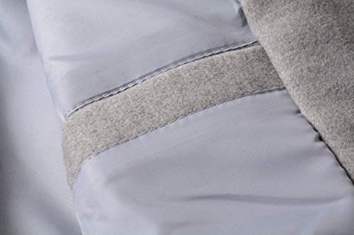 Beninos Men's Trench Coat Winter Long Jacket Button Closer Overcoat (168 Grey, XL) - Thumbnail 2