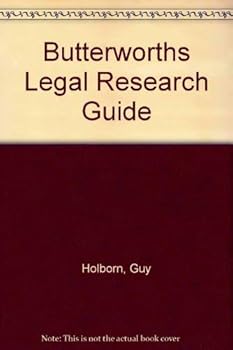 Paperback Butterworths Legal Research Guide Book