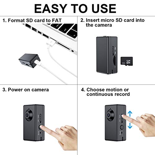 Fuvision Mini Camera, Camera With Motion Detect,1080P Full Hd Camera With 1.5 Hours Battery Life, Security Camera With Loop Recording Perfect For Home And Office #TOP1