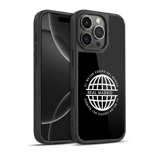 Coque iPhone 16 Pro protection militaire antichoc Real Madrid CF logo blanc